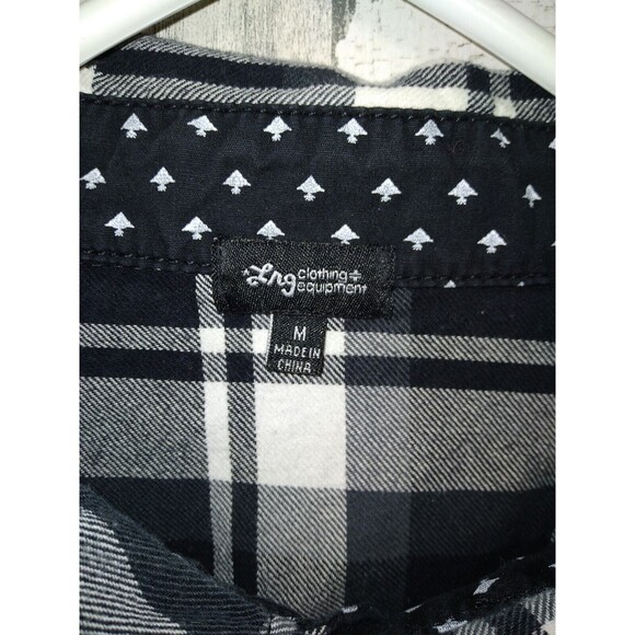 LRG Lifted Research Group Shirt Mens Medium Plaid Flannel Long Sleeve Button Up - Picture 4 of 7